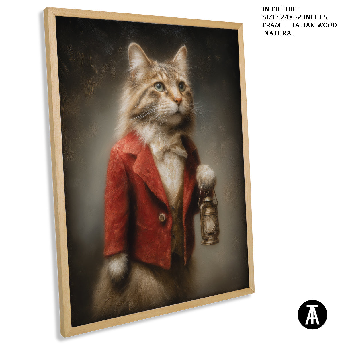 Artwork in Natural Wood Frame