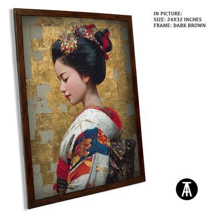 Sample Artwork in Dark Brown Frame