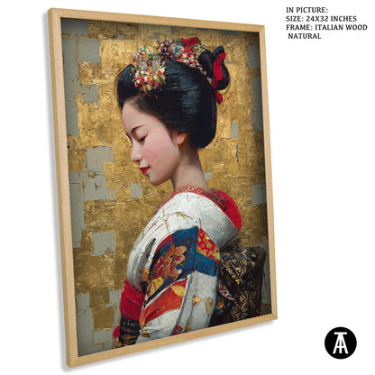 Sample Artwork in Italian Wood Framing Natural
