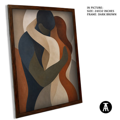 Artwork in Dark Brown Frame