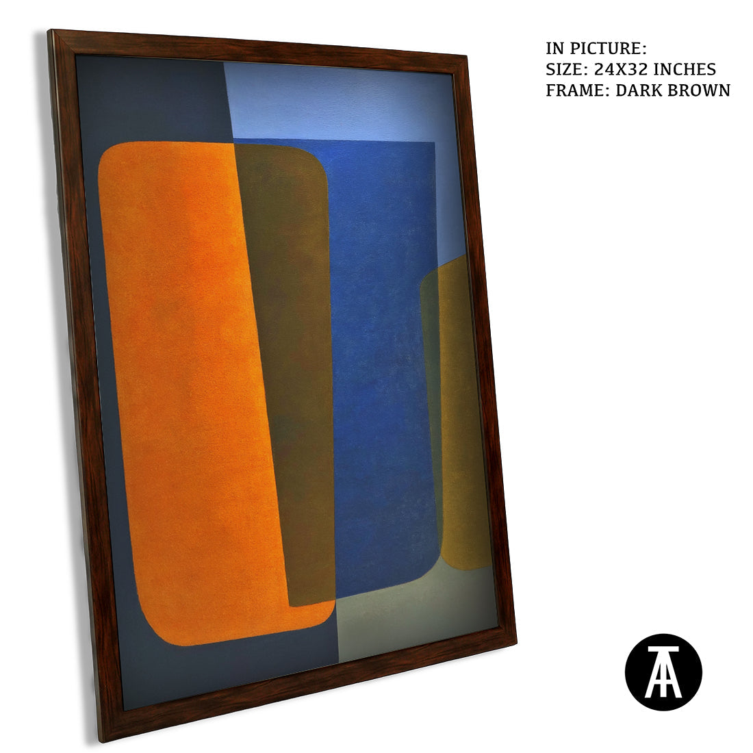 Artwork in Dark Brown Frame