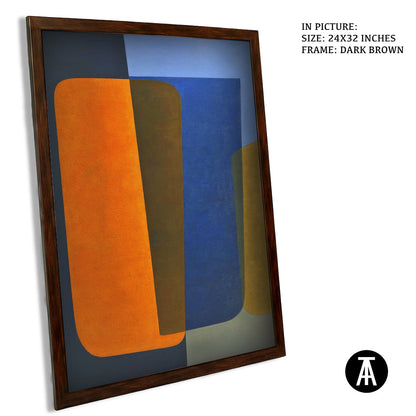 Artwork in Dark Brown Frame