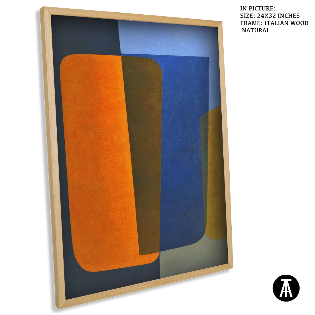 Artwork in Natural Wood Frame