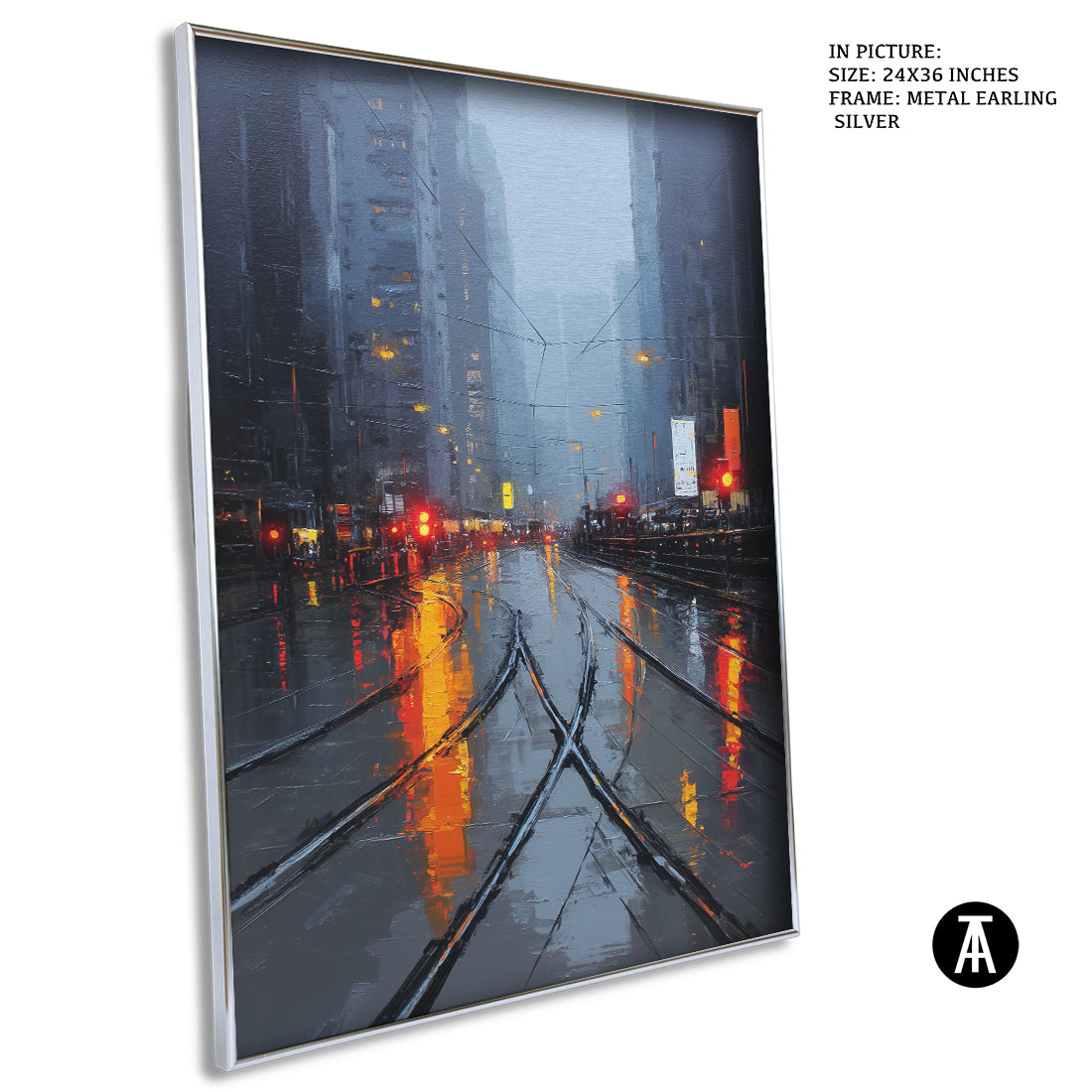 Artwork in Metal Earling Silver Frame