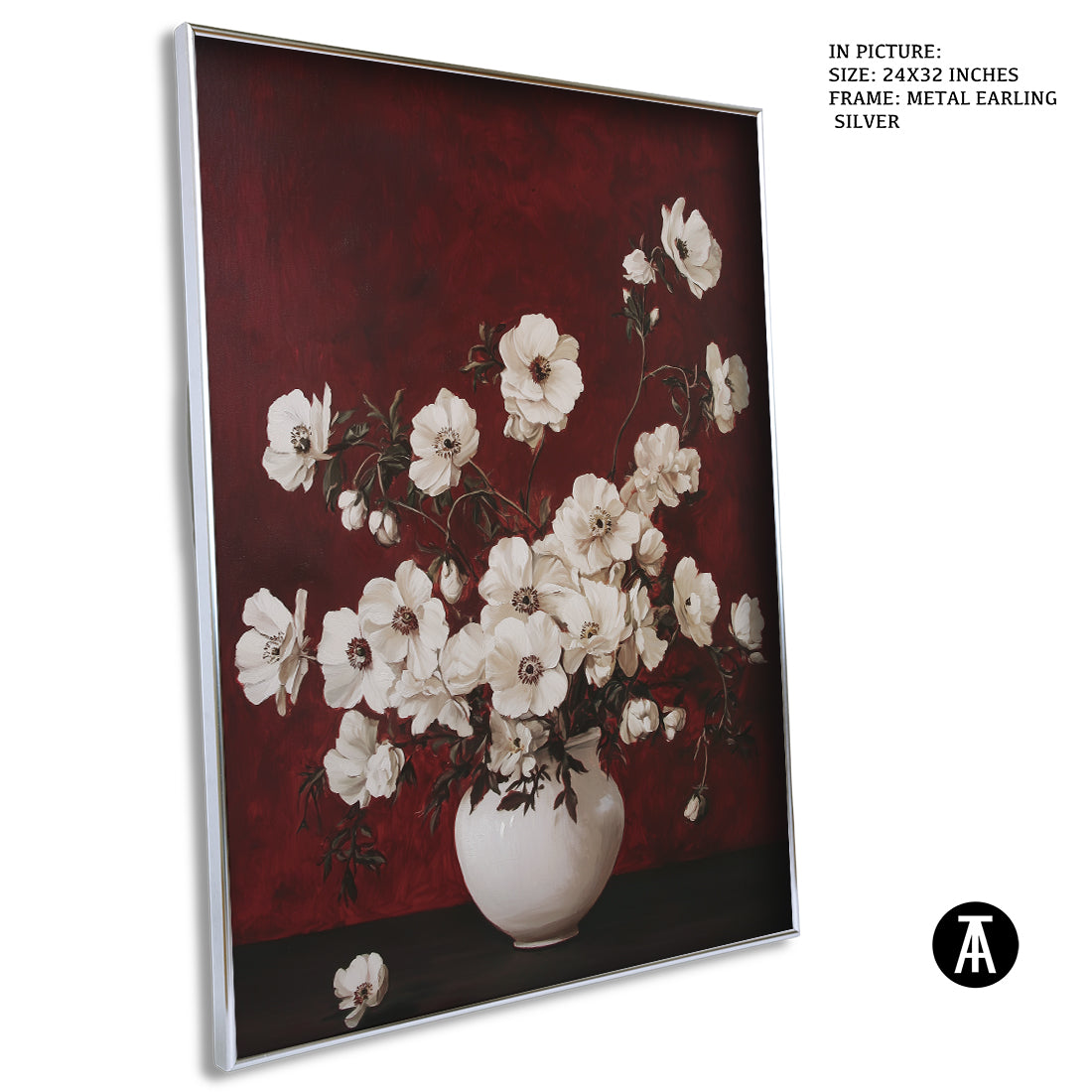 Sample Artwork in Earling Silver Metal Frame
