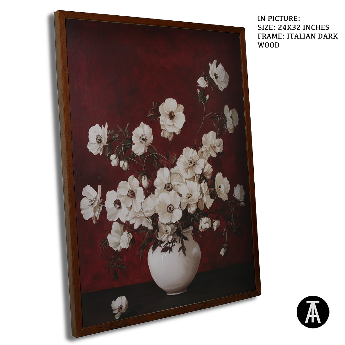 Sample Artwork in Italian Wood Framing Dark