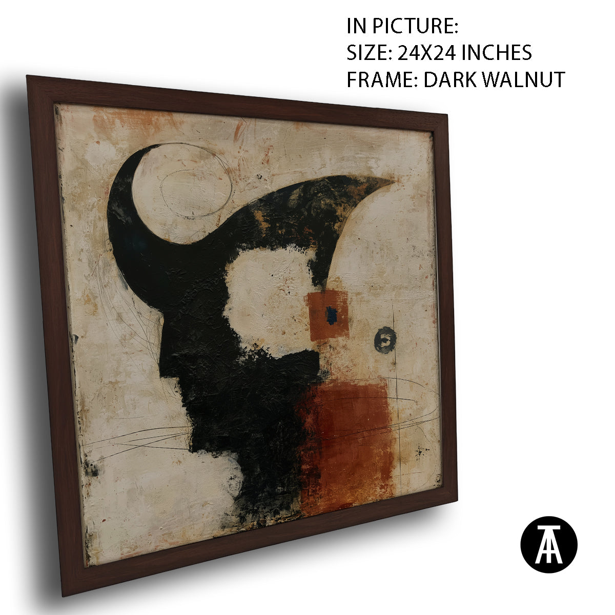 Artwork in Dark Walnut Frame