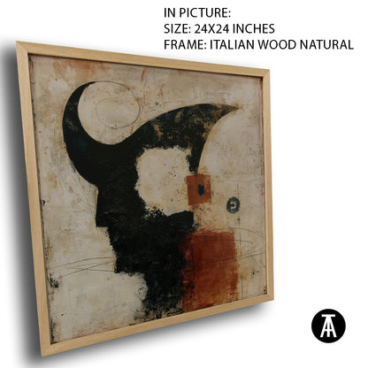 Artwork in Natural Wood Frame
