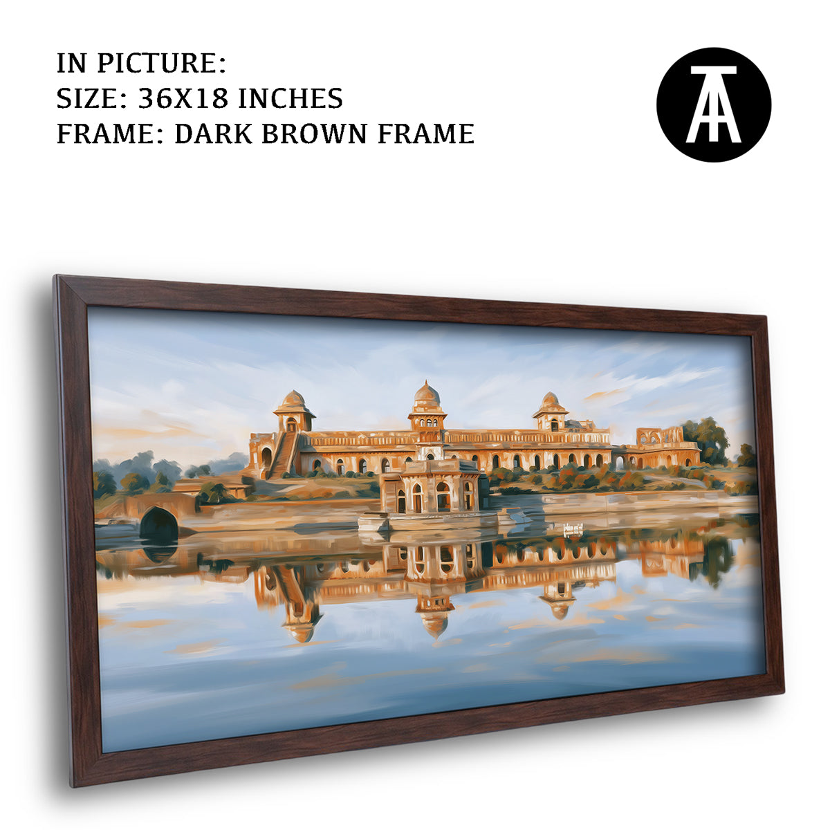 Artwork in Dark Brown Frame