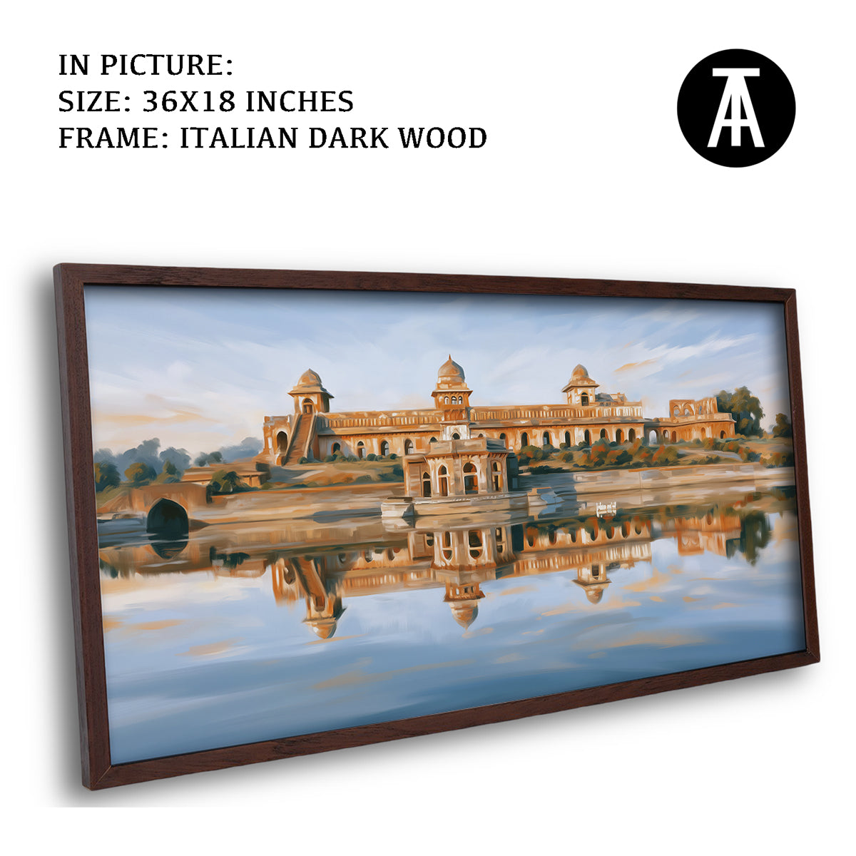 Artwork in Dark Wood Frame