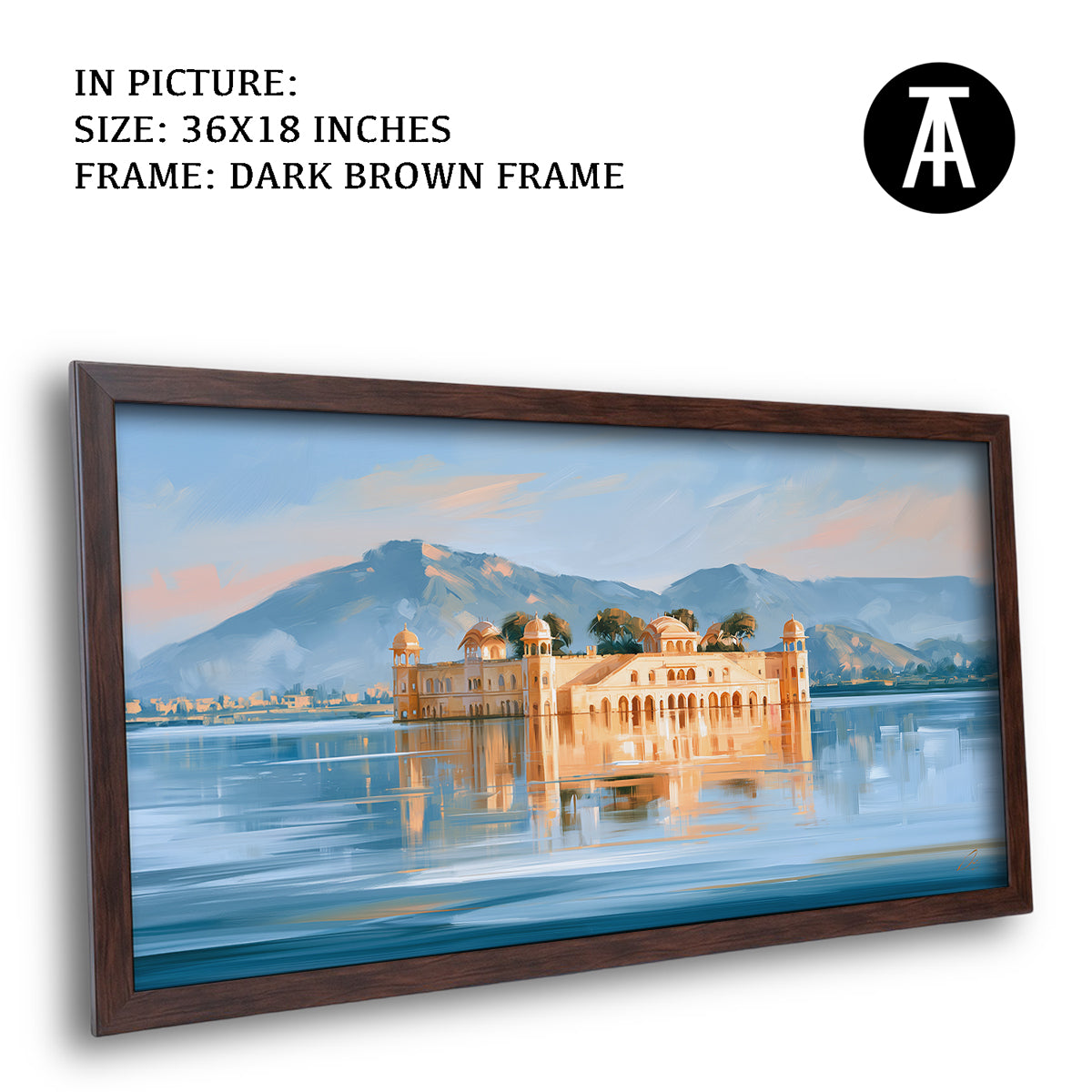 Artwork in Dark Brown Frame