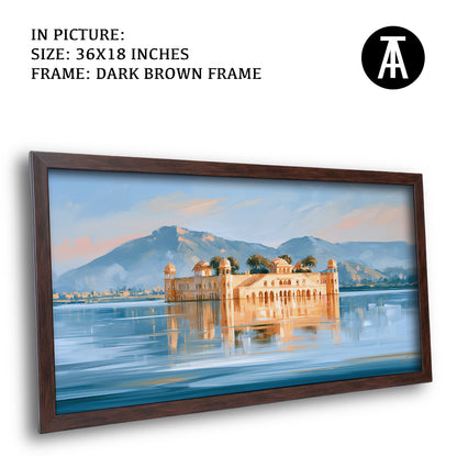 Artwork in Dark Brown Frame