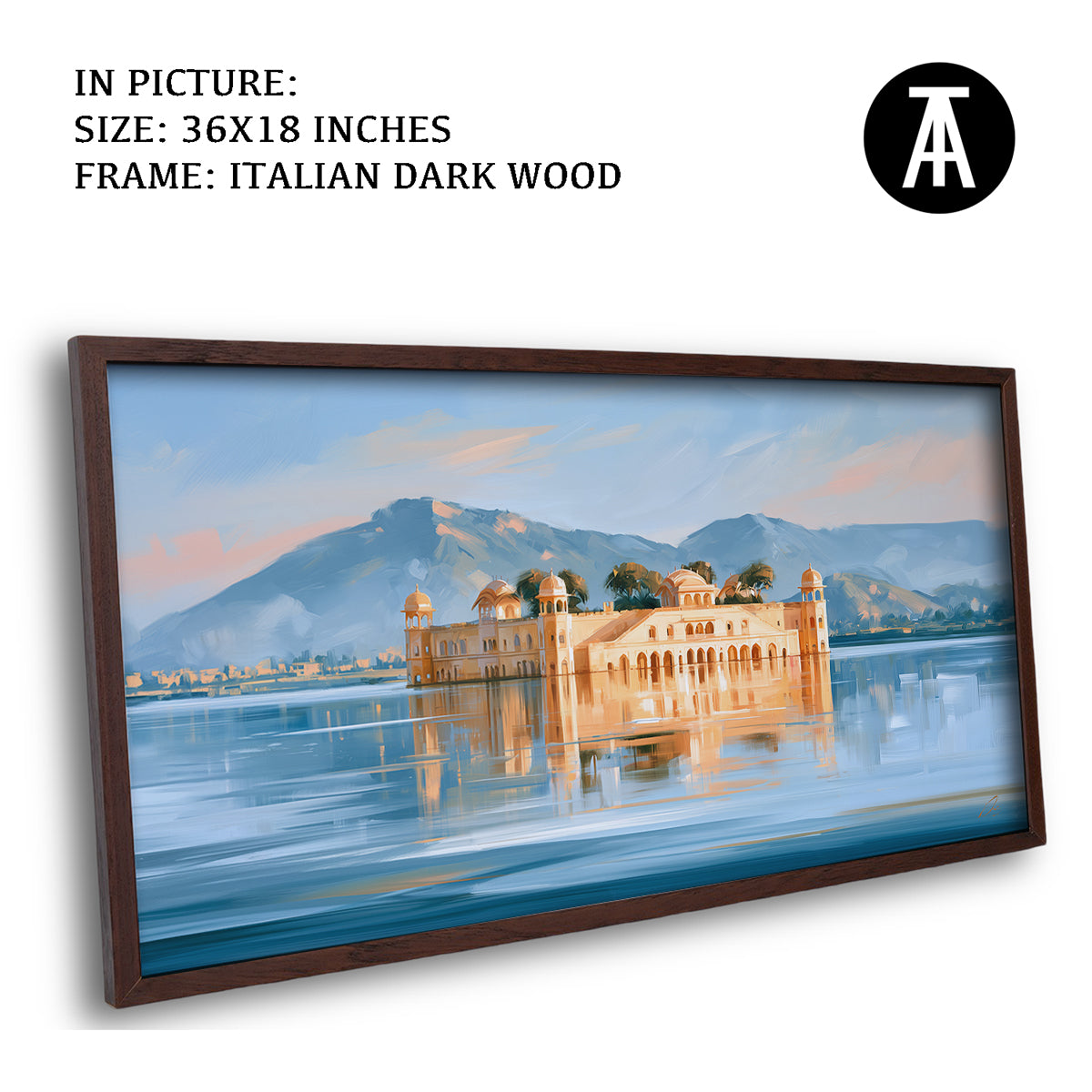 Artwork in Dark Wood Frame