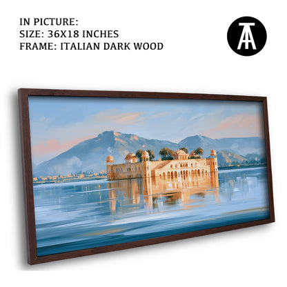 Artwork in Dark Wood Frame
