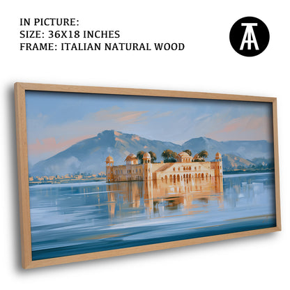 Artwork in Natural Wood Frame