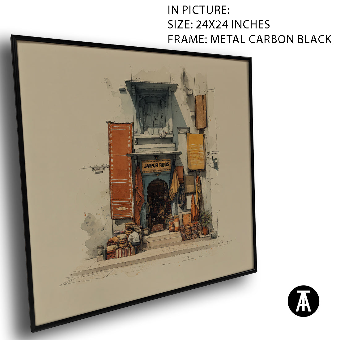 Artwork in Carbon Black Meta Frame