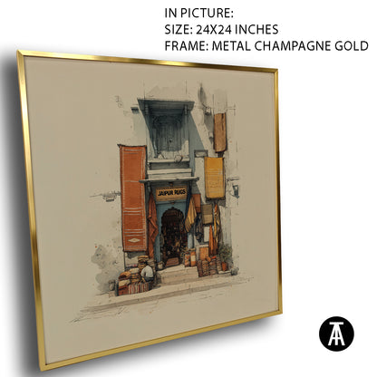Artwork in Metal Champagne Gold Frame