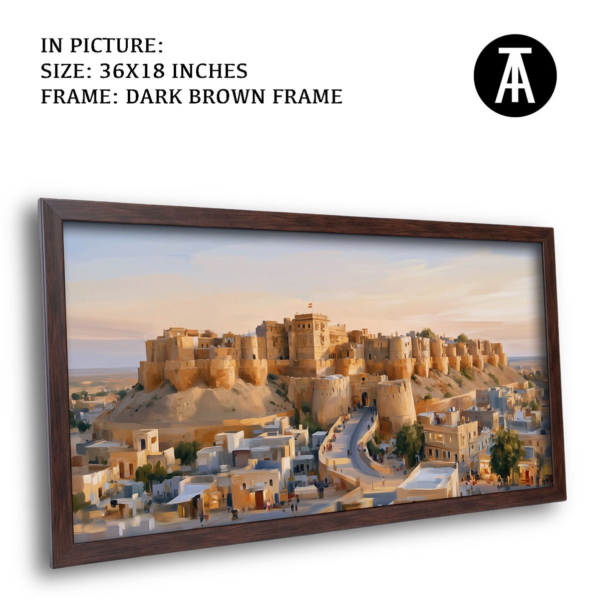 Artwork in Dark Brown Frame