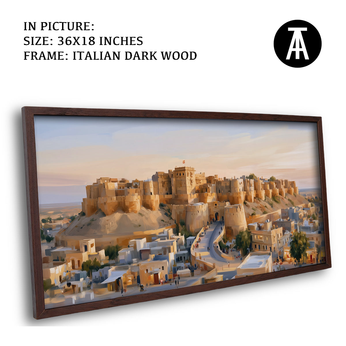 Artwork in Dark Wood Frame