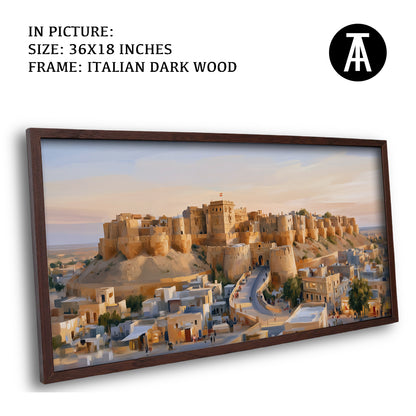 Artwork in Dark Wood Frame
