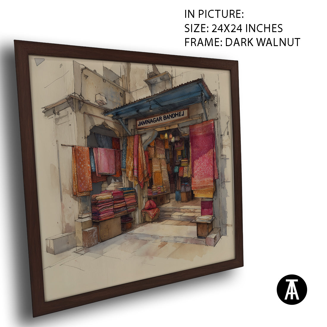 Artwork in Dark Walnut Frame