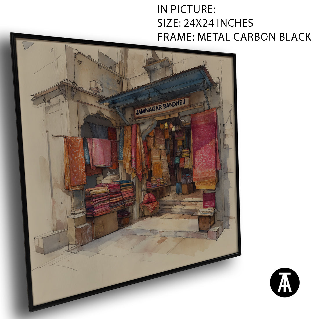 Artwork in Carbon Black Meta Frame
