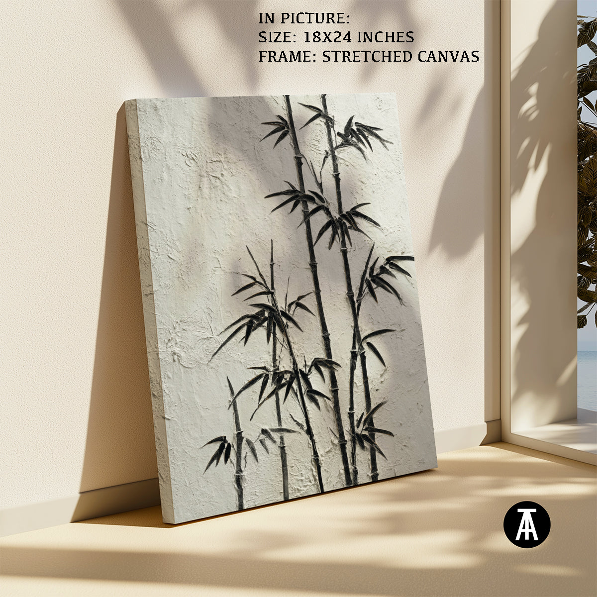 Artwork in Natural Wood Frame