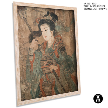 Artwork in Dark Brown Frame