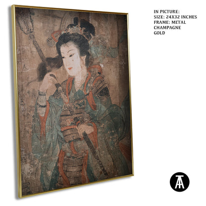 Artwork in Light Brown Frame