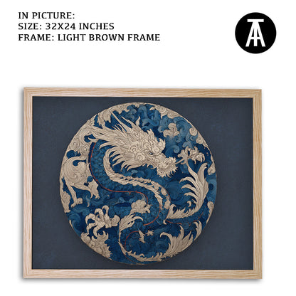 Artwork in Dark Brown Frame