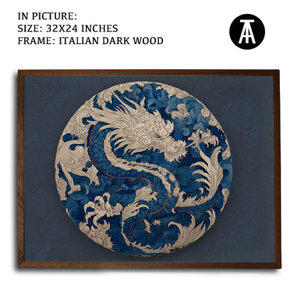 Artwork in Dark Wood Frame