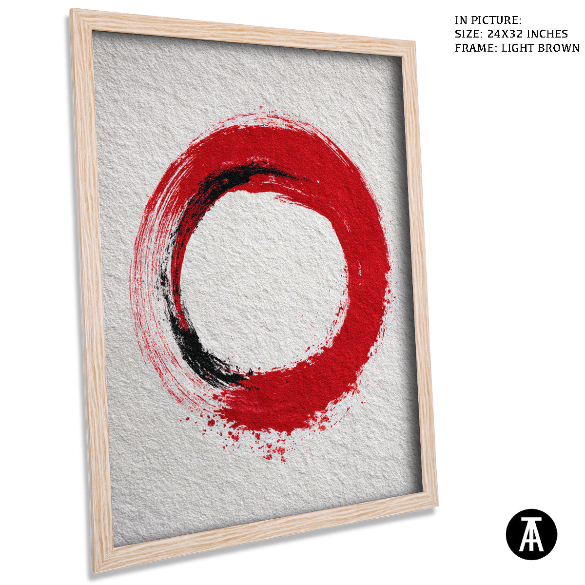 Artwork in Dark Brown Frame