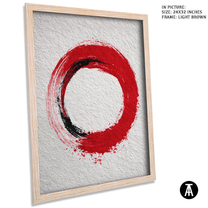 Artwork in Dark Brown Frame