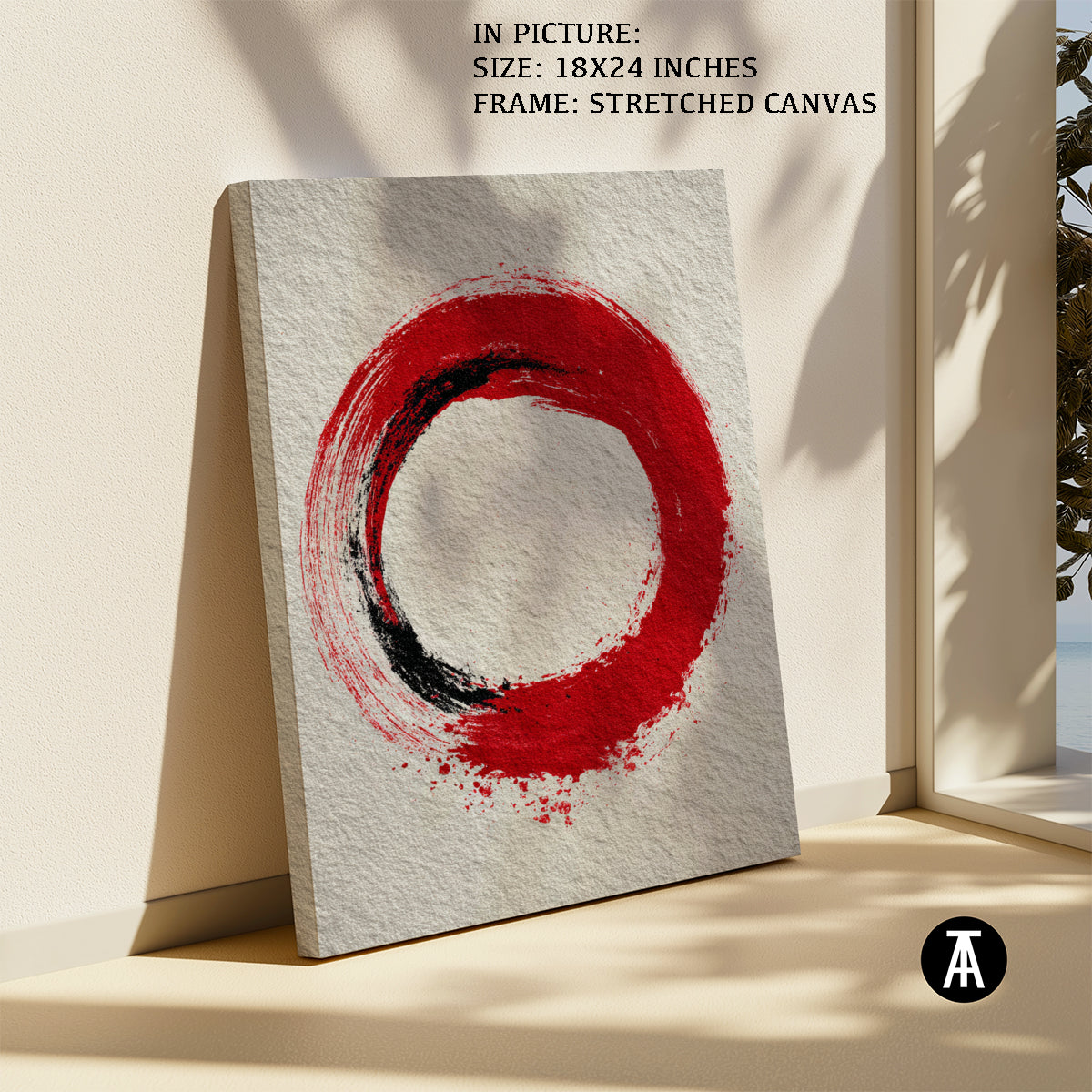 Artwork in Natural Wood Frame