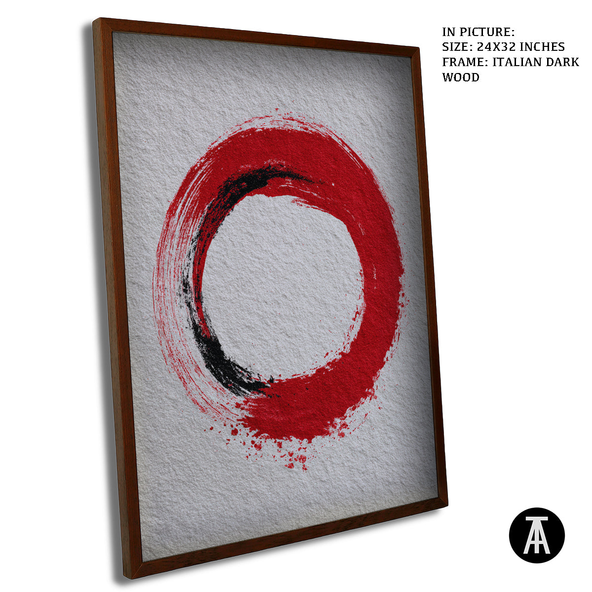 Artwork in Dark Wood Frame