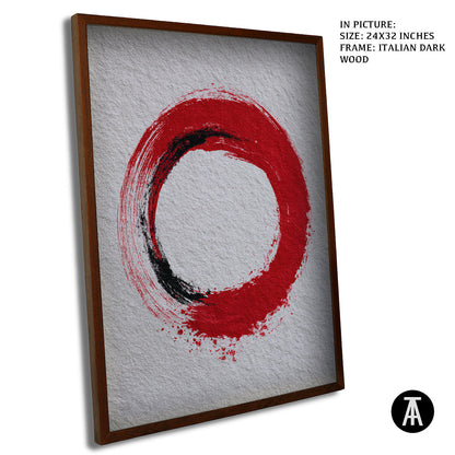 Artwork in Dark Wood Frame