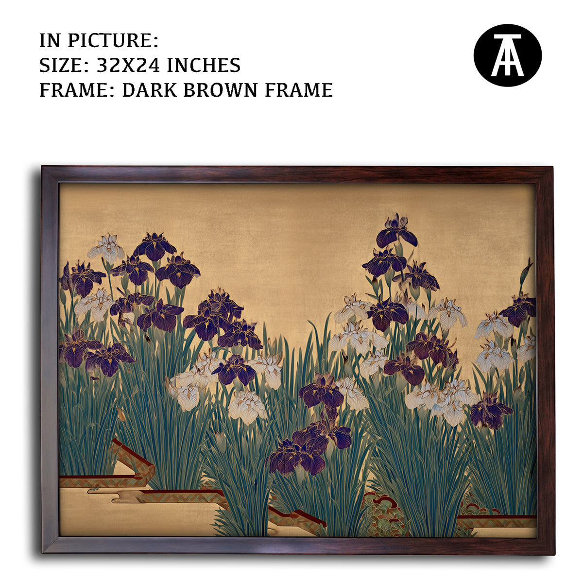 Artwork in Metal Champagne Gold Frame