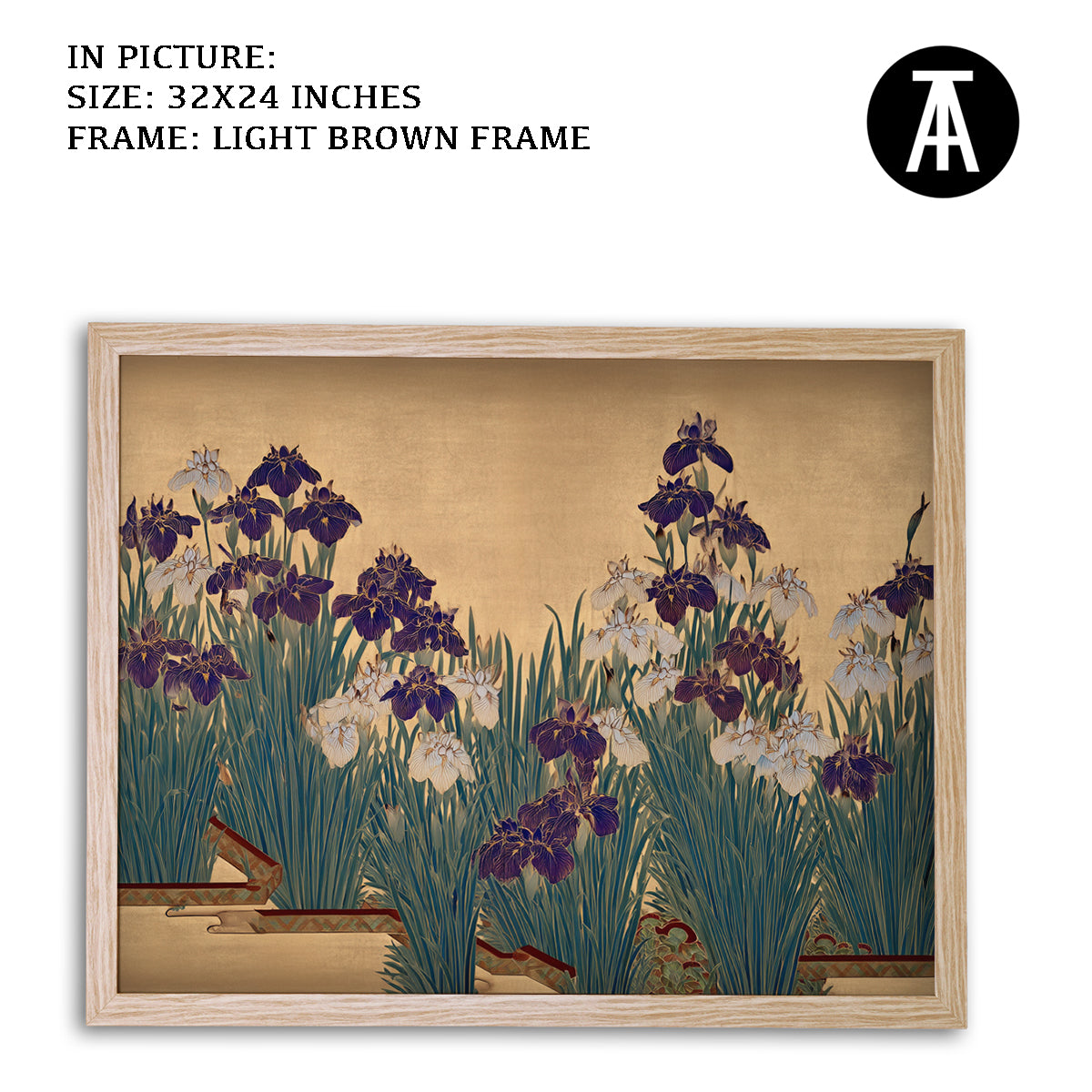 Artwork in Dark Brown Frame