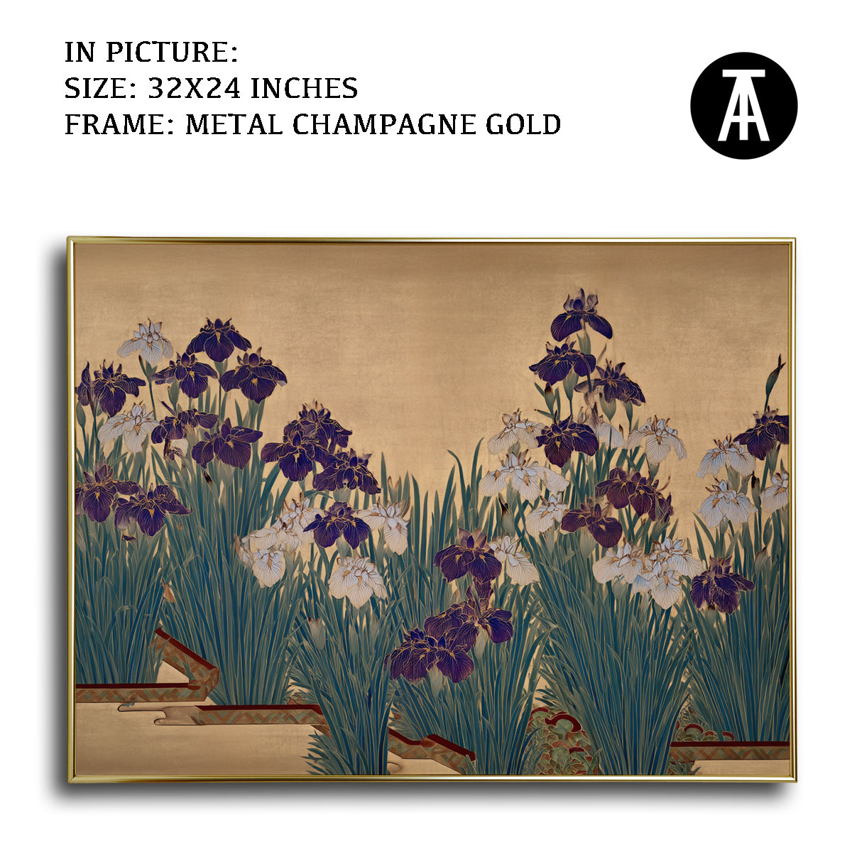 Artwork in Light Brown Frame