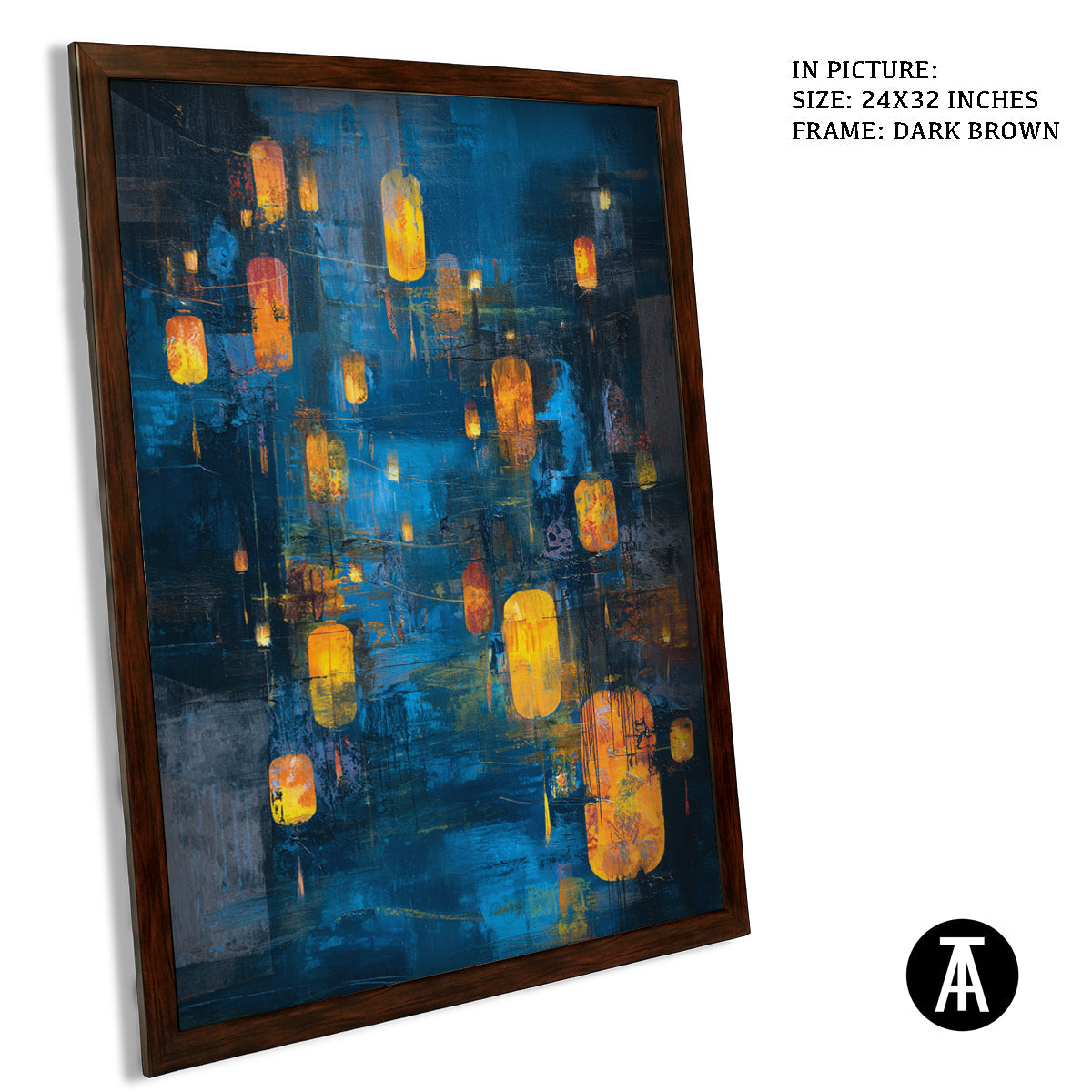 Artwork in Metal Champagne Gold Frame