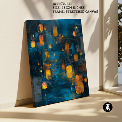 Artwork in Natural Wood Frame