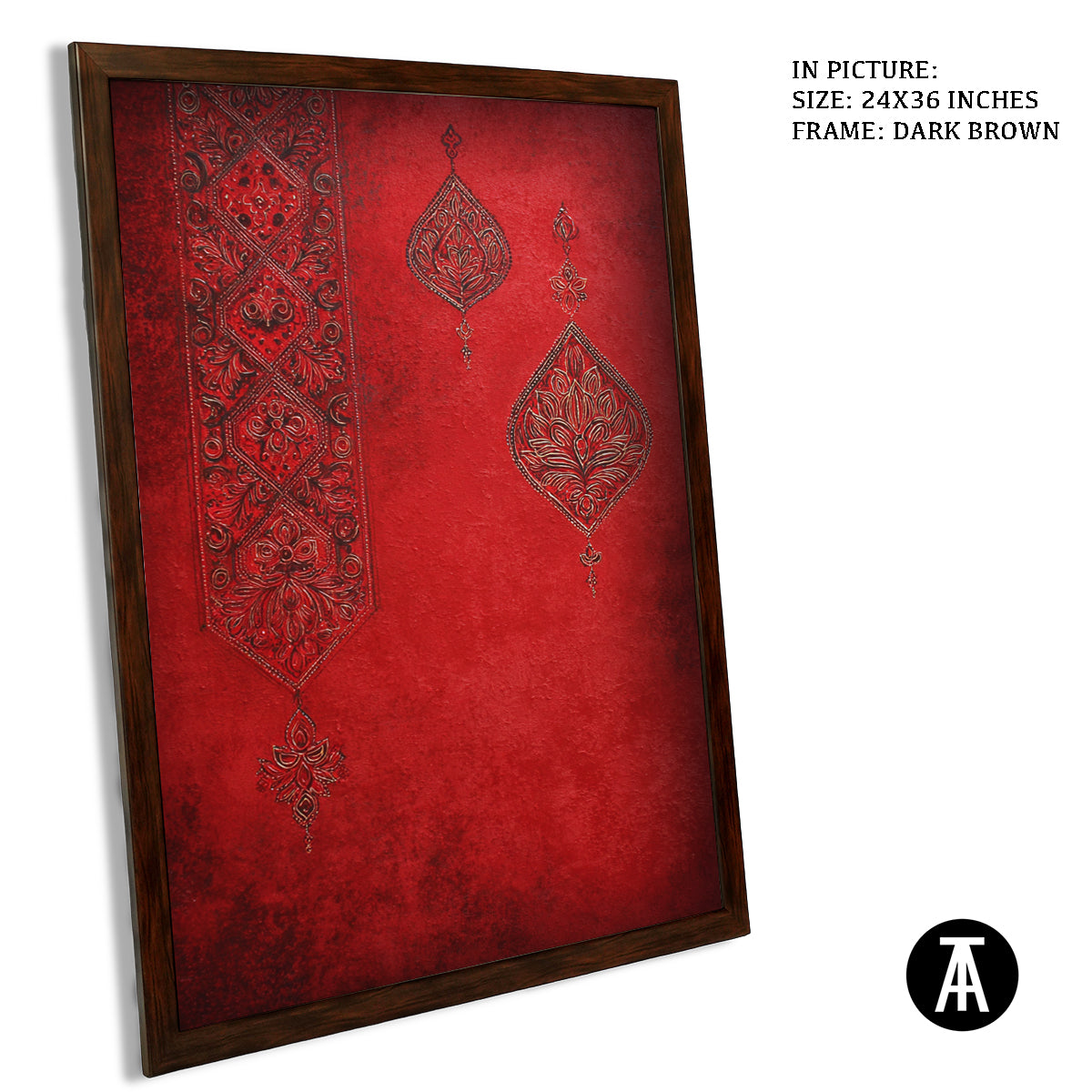 Artwork in Dark Brown Frame