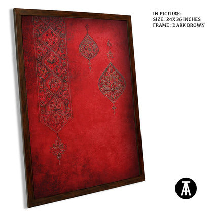 Artwork in Dark Brown Frame