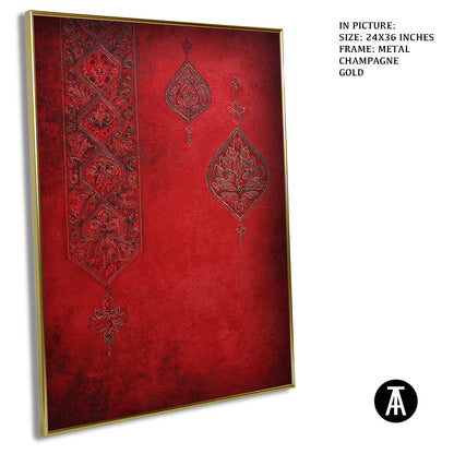 Artwork in Metal Champagne Gold Frame