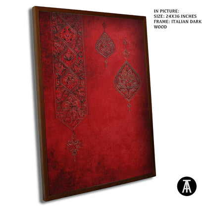 Artwork in Dark Wood Frame