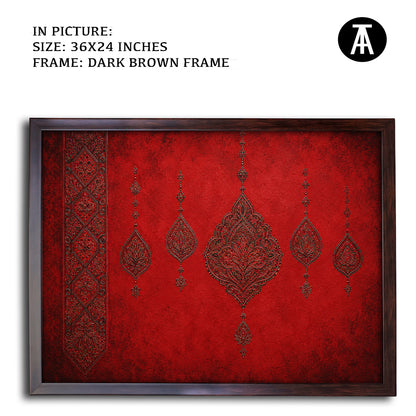 Artwork in Dark Brown Frame