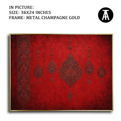 Artwork in Metal Champagne Gold Frame