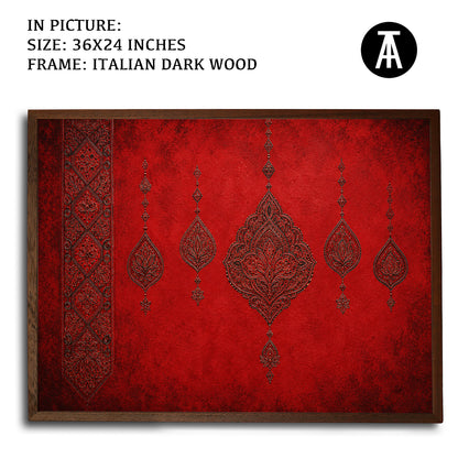 Artwork in Dark Wood Frame