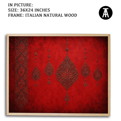 Artwork in Natural Wood Frame