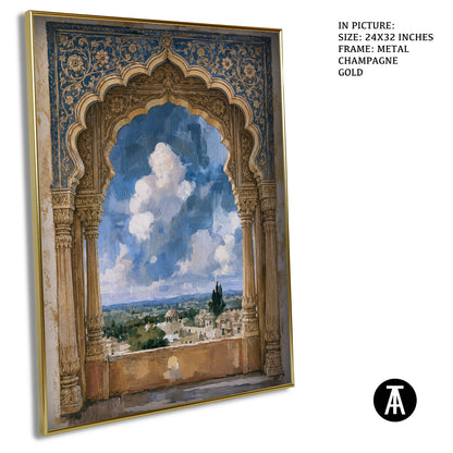 Artwork in Metal Champagne Gold Frame